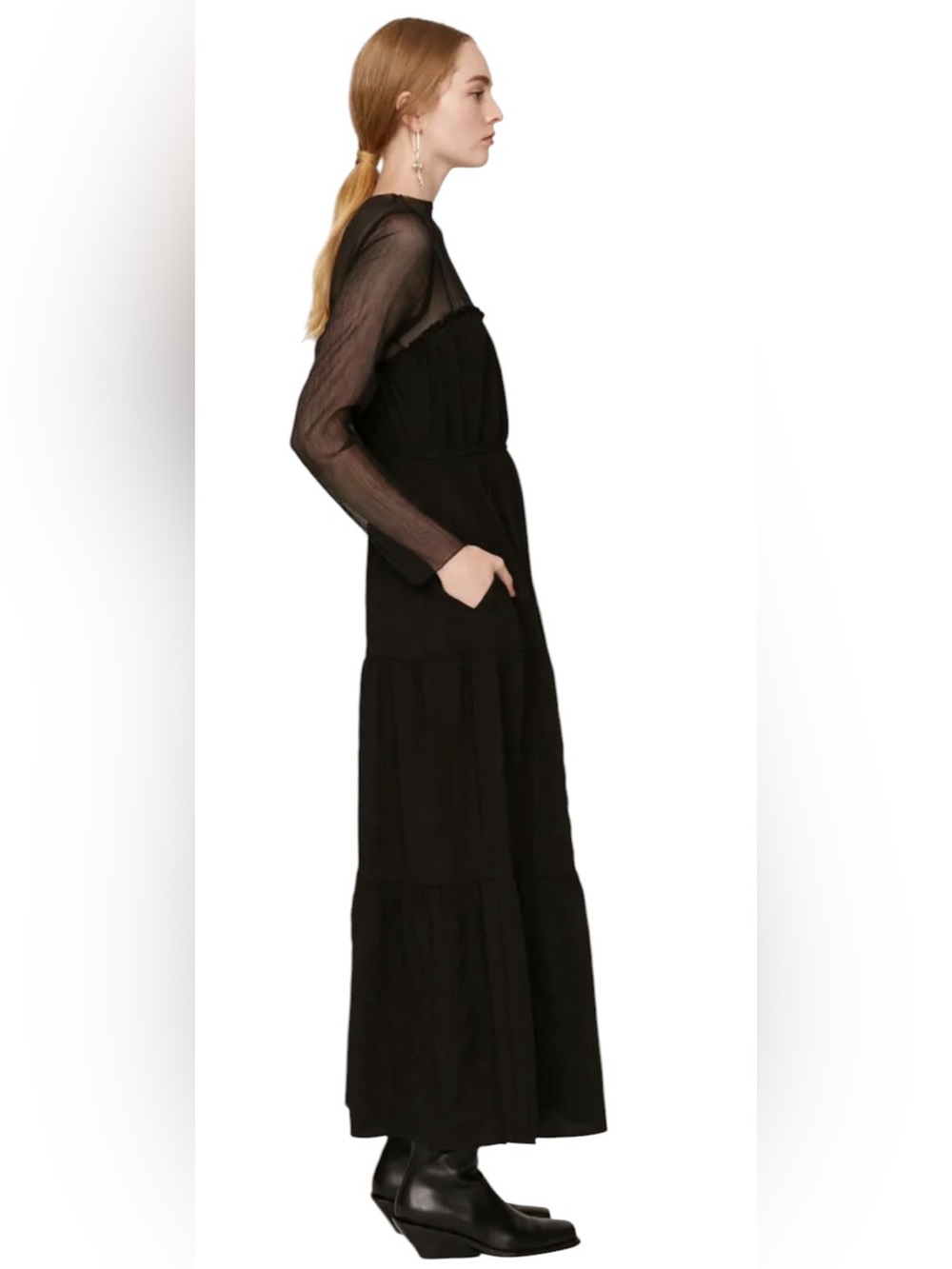 Pamela Love x RTR Sheer Midi Dress Size Large - Picture 2 of 8